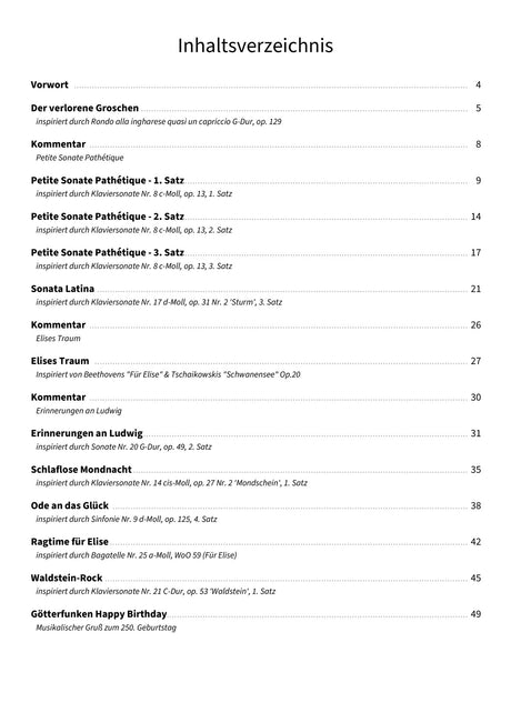 Der verflixte Beethoven - TOC