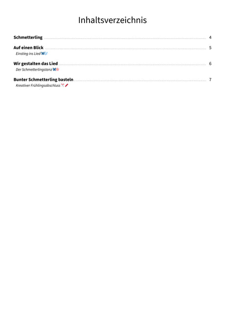 Schmetterling - TOC