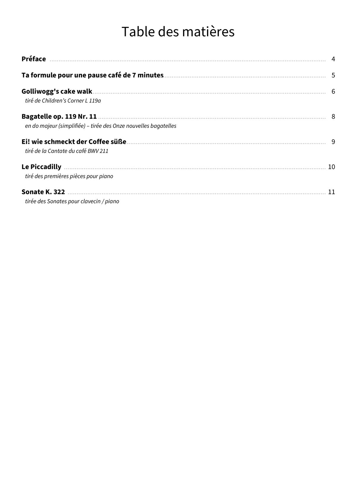 Pause café au piano - TOC