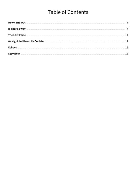 Joel Lyssarides’ Piano Book - TOC