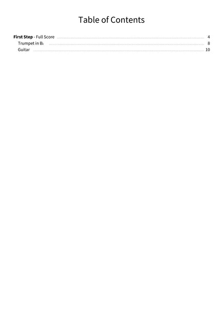 First Step - TOC