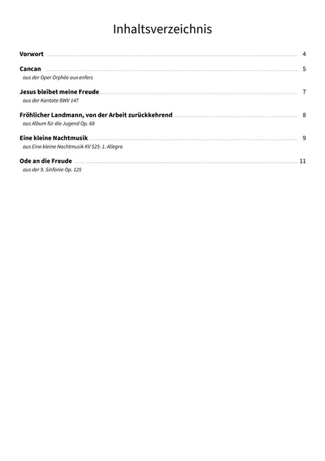 Glücks-Pause am Klavier - TOC