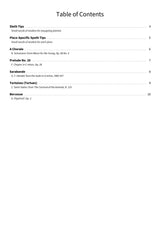 Slow Pieces for Sloth Pianists - TOC