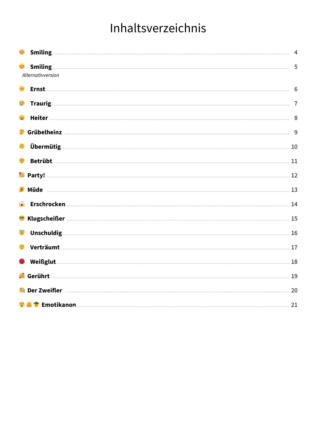 Die Emoji-Suite - TOC