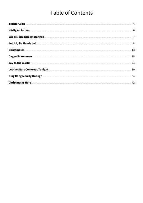 Nils Landgren’s Christmas Songbook - TOC
